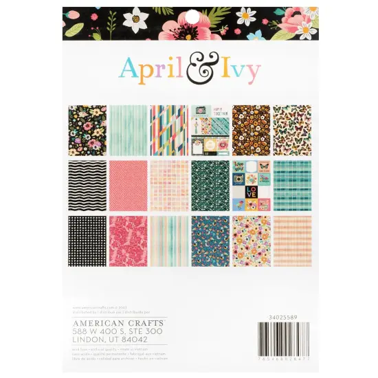 American Crafts Single-Sided Paper Pad 6"X8" 36/Pkg-April And Ivy {2}
