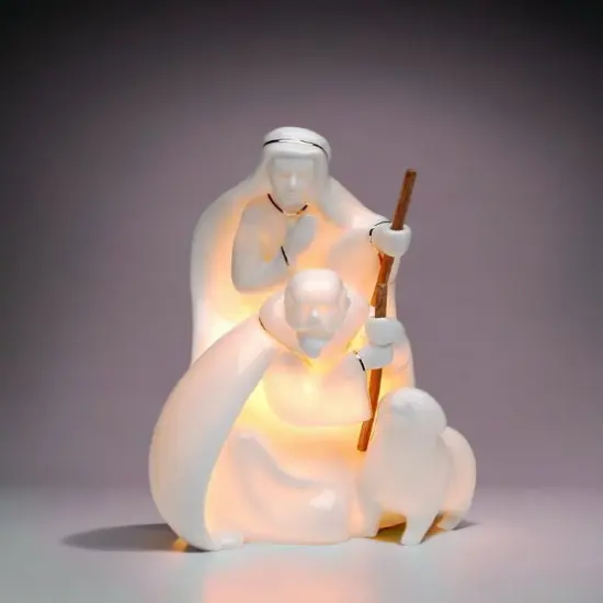 Ceramic Shepherds Night Light, Home D&eacute;cor, Religious D&eacute;cor, Religious Gift, Church D&eacute;cor, Baptism Gift {2}