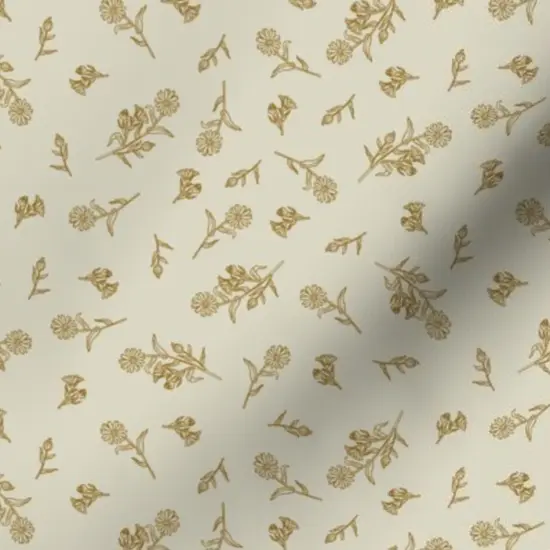 Various Fabrics by the Yard or Fat Quarter Wildflowers Garden Cottagecore Boho Woodland Rustic Chamomile Calendula Custom Printed Fabric by Spoonflower {7}