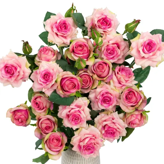 Northlight Real Touch™ Coral Pink Artificial Rose Floral Sprays, Set of 6 - 35" {7}