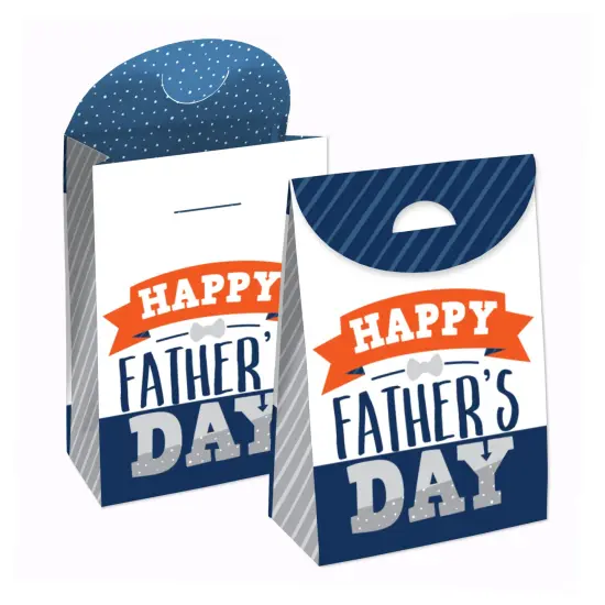 Big Dot of Happiness Happy Father's Day - We Love Dad Gift Favor Bags - Party Goodie Boxes - Set of 12 {1}