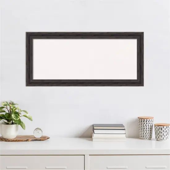Rustic Pine Narrow Wood Framed Corkboard, White Cork Brown {4}