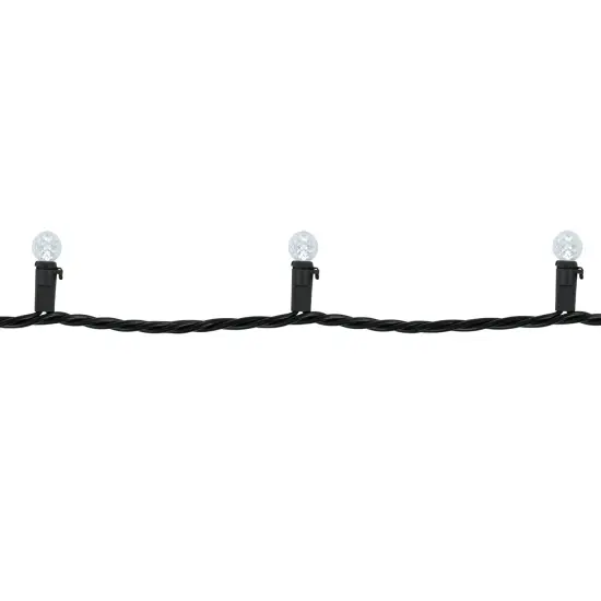 Northlight LED G12 Berry Christmas Lights - Pure White - 16' Black Wire - 50ct {6}
