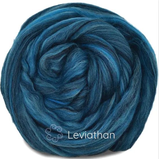 100% Superfine Merino Fiber: Winner's Circle. Soft Combed Top Roving Color Blend for Spinning, Felting, Weaving Leviathan {2}