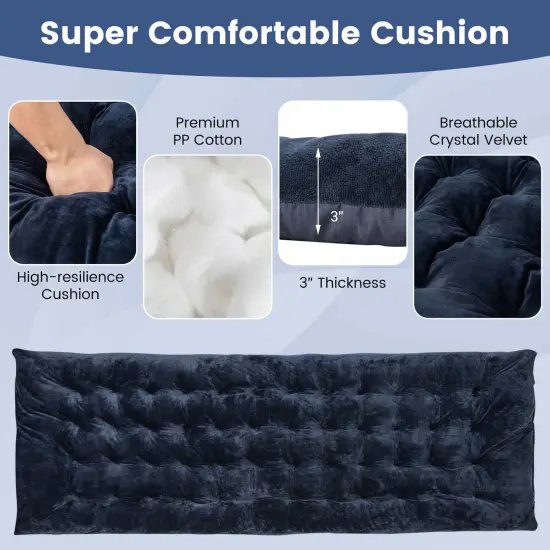 Costway Camping Cot Pad Resting Crystal Velvet Outdoor Lightweight Backpacking {3}