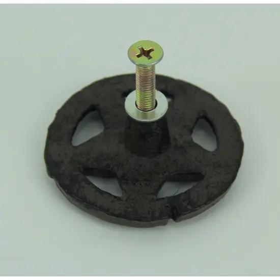 Set of 12 Rustic Brown Western Star Cast Iron Cabinet Knobs or Drawer Pulls {4}