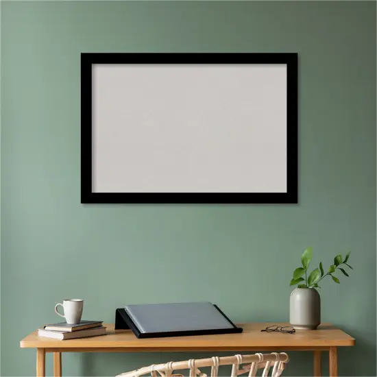 Brushed Framed Corkboard, Grey Cork Brushed Black {5}