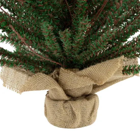 Northlight Medium Warsaw Twig Artificial Christmas Tree with Burlap Base - 18" - Unlit Brown {6}