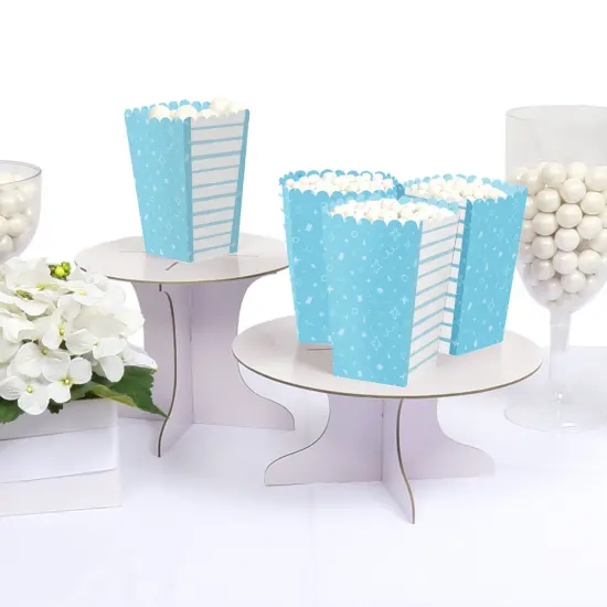 Big Dot of Happiness Blue Confetti Stars - Simple Party Favor Popcorn Treat Boxes - Set of 12 {4}