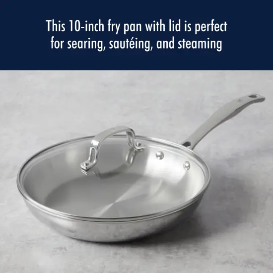 Henckels Clad H3 10-inch Stainless Steel Fry Pan with Lid {3}