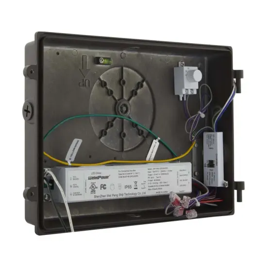 Nuvo LED Wall Pack Bypassable Photocell Wattage and CCT Selectable 120-277v White {6}