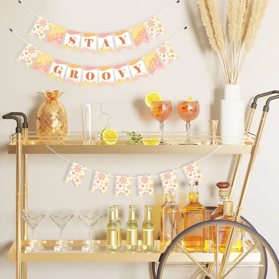 Big Dot of Happiness Stay Groovy - Boho Hippie Party Mini Pennant Banner - Stay Groovy {3}