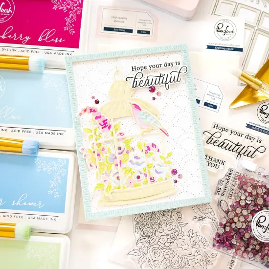 Pinkfresh Studio Stencils 4.25"x5.5" 6/Pkg-Best Thing {2}