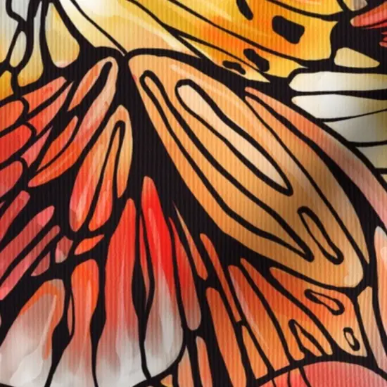 Various Fabrics by the Yard or Fat Quarter Butterfly Wings Red Orange Large Scale Watercolor Custom Printed Fabric by Spoonflower {7}