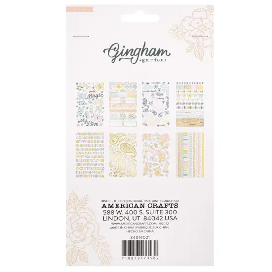 Gingham Garden Sticker Book-412/Pkg {2}