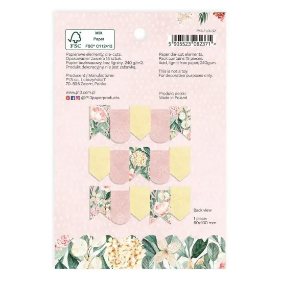 Flowerish Double-Sided Cardstock Die-cuts 15/Pkg {3}