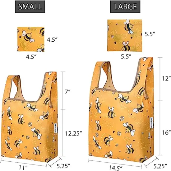 Wrapables JoliBag Collection Reusable Shopping Bag (Set of 6) Black Rose Blue Camo {7}