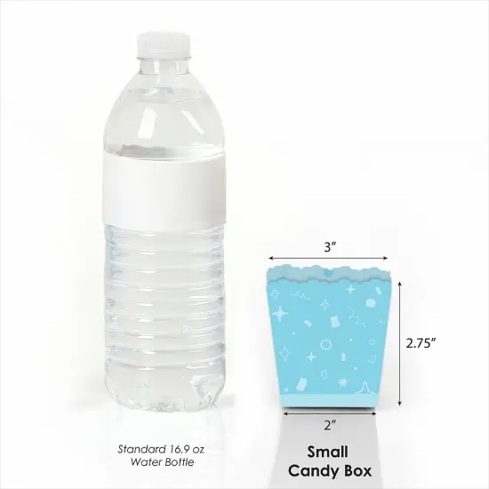 Big Dot of Happiness Blue Confetti Stars - Party Mini Favor Boxes - Simple Party Treat Candy Boxes - Set of 12 {4}