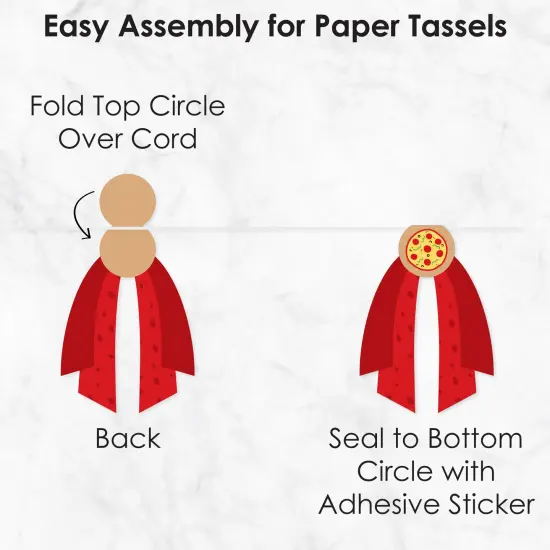 Big Dot of Happiness Pizza Party Time - DIY Baby Shower or Birthday Party Pennant Garland Decoration - Triangle Banner - 30 Pieces {7}