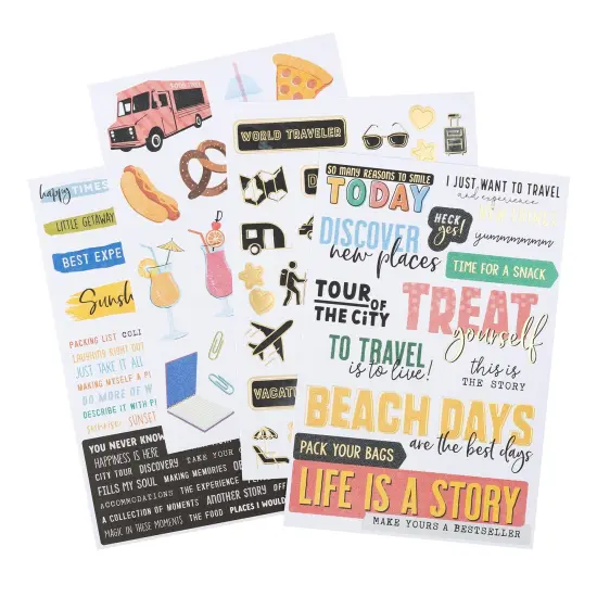 Vicki Boutin Where To Next Sticker Book-W/Gold Foil Accents 238/Pkg {3}