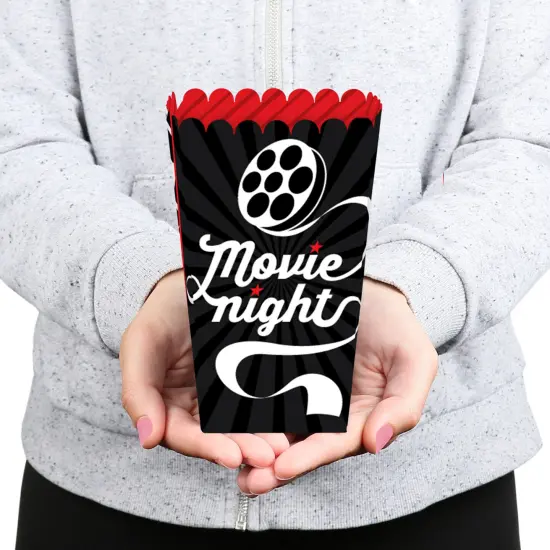 Big Dot of Happiness Movie Night - Hollywood Party Favor Popcorn Treat Boxes - Set of 12 {6}