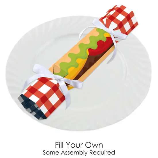 Big Dot of Happiness Fire Up the Grill - No Snap Summer BBQ Picnic Party Table Favors - DIY Cracker Boxes - Set of 12 {6}