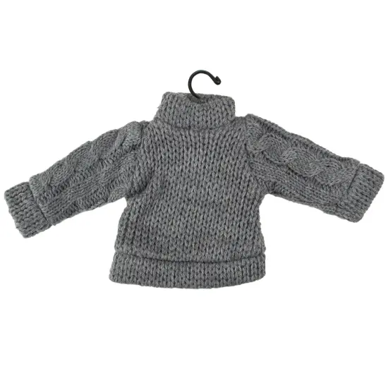 Northlight Ugly Sweater with Plaid Moose Christmas Ornament - 9" - Gray {7}