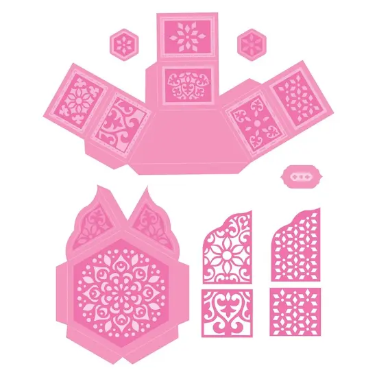 Tonic Studios Die Set-Secret Affection Hexagon Box {4}