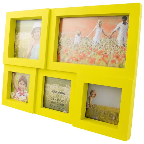 Northlight Yellow Multi-Sized Puzzled Collage Picture Frame {5}