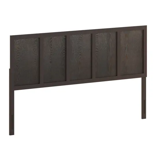 Merrick Lane Grady Raised Panel Wooden Adjustable Headboard Only {1}