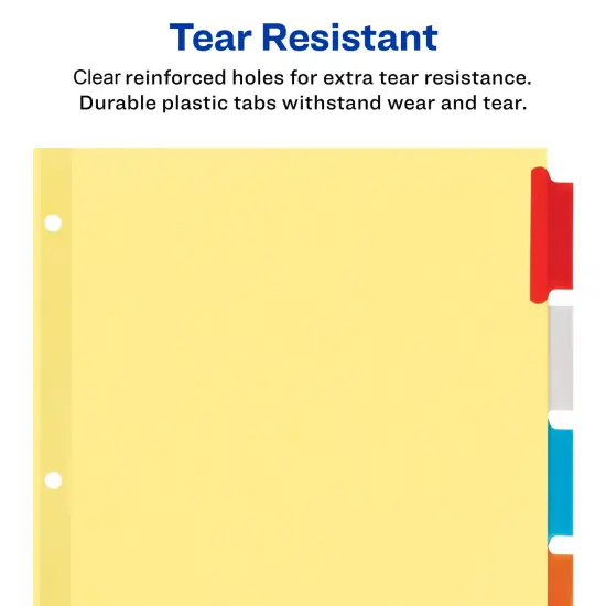 Avery Insertable Dividers, 5 Multicolor Tabs, 10 Sets of 81000 {3}