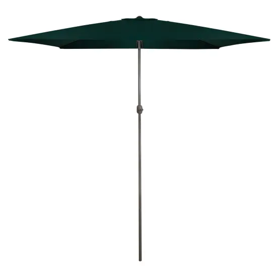 Northlight 10ft x 6.5ft Outdoor Patio Market Umbrella with Hand Crank, Hunter Green {1}