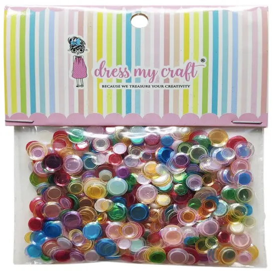 Dress My Craft Shaker Elements 8gms-Rainbow Cup Sequins {1}