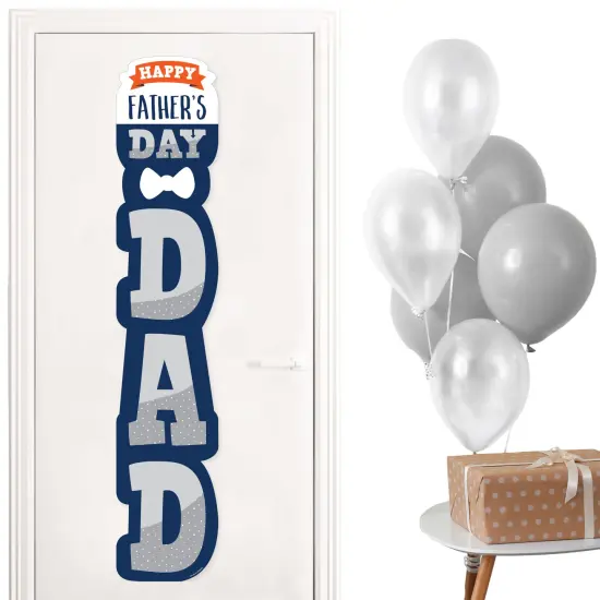Big Dot of Happiness Happy Father's Day - We Love Dad Party Vertical Decoration - Shaped Banner {1}