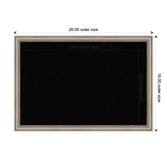 Salon Scoop Wood Framed Corkboard, Black Cork Salon Scoop Pewter {3}