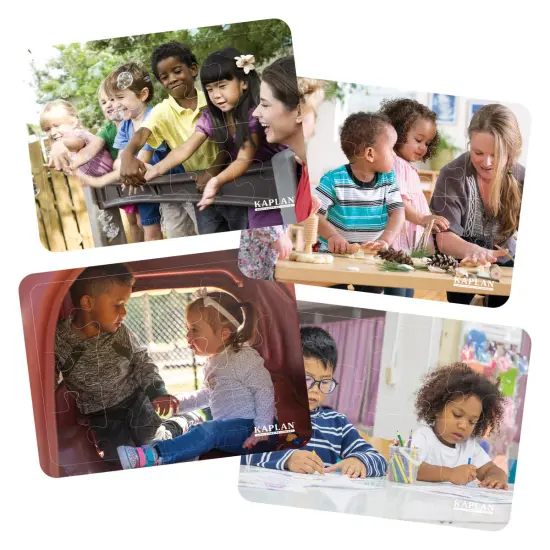 Kaplan Early Learning Company Friends Like Me Puzzles - Set of 4 {1}
