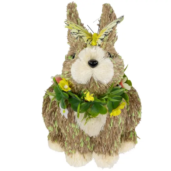 Northlight Easter Bunny with Butterfly Straw Figurine - 8" Brown {5}