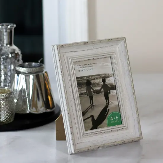 Northlight Distressed Vintage Picture Frame - for 4" x 6" Photo - 8.5" White {5}