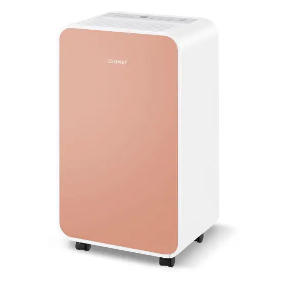 Costway Dehumidifier for Home Basement 32 Pints/Day 3 Modes Portable up to 2500 Sq. Ft Blue/Pink/Yellow {8}