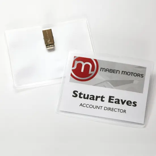 Avery Customizable Name Badge Clips, 3" x 4", White, 2 Packs, 80 Printable Inserts and Badge Holders with Clips Total (21879) {4}