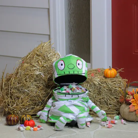 Northlight Musical Mummy Halloween Trick or Treat Goodie Bag Costume Accessory - 20" Green {7}