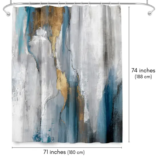 Americanflat 71" x 74" Shower Curtain, Revolving Motion Ii by PI Creative Art {2}