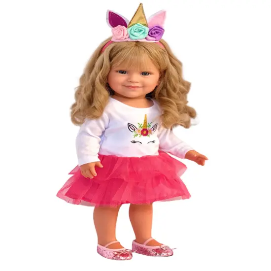 Adorable Pink Unicorn Costume for 18 Inch Kennedy and Friends Dolls - Perfect for Imaginative Play {2}