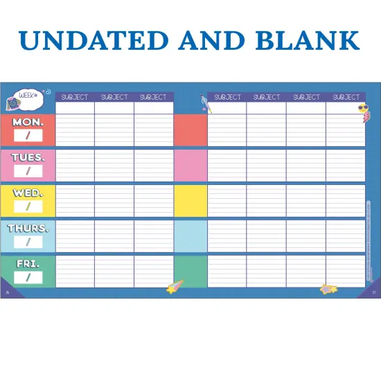 Carson Dellosa We Stick Together Teacher Planner 2025-2026, Undated 8" x 11" Lesson Plan Book With Retro Stickers, Class Schedule, Weekly Calendar, Homeschool and School Supplies, Classroom Must Haves {4}