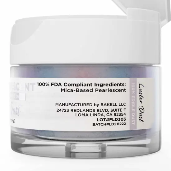 Bakell - Purple Purple Luster Dust (4g, 1x Jar) Edible Vegan Dust & Paint for Baking, Desserts and Beverages {5}