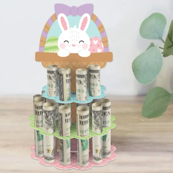 Big Dot of Happiness Spring Easter Bunny - DIY Happy Easter Party Money Holder Gift - Cash Cake {1}