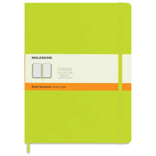 Moleskine Classic Hardcover Notebook - Lemon Green, Ruled, 9-3/4" x 7-1/2" {1}
