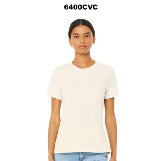 BELLA + CANVAS&reg; Women&rsquo;s Relaxed Fit Short Sleeve Heather CVC Tee Black heather {3}