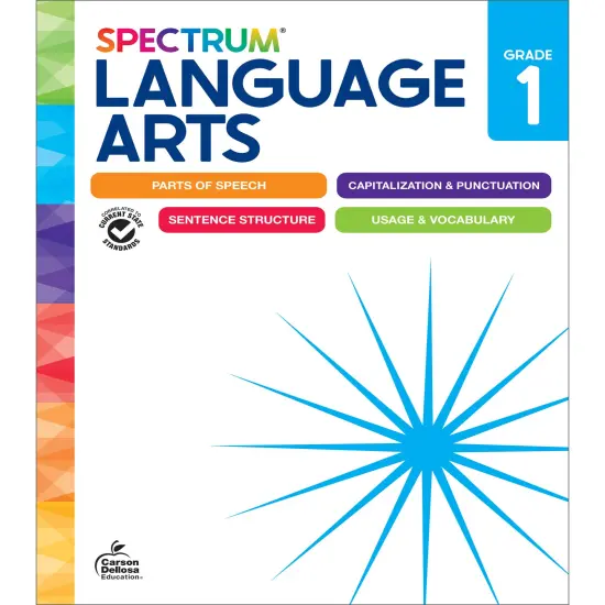 Spectrum Language Arts 1st Grade Workbooks, ELA Activity Book for Kids Ages 6-7, Parts of Speech, Sentence Structure, English Grammar, Vocabulary, Spelling and More, Classroom or Homeschool Curriculum {1}