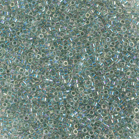 Miyuki Delica 50g Lined-Dyed Glass Beads, 11/0 Seagreen AB (DB0084) {1}